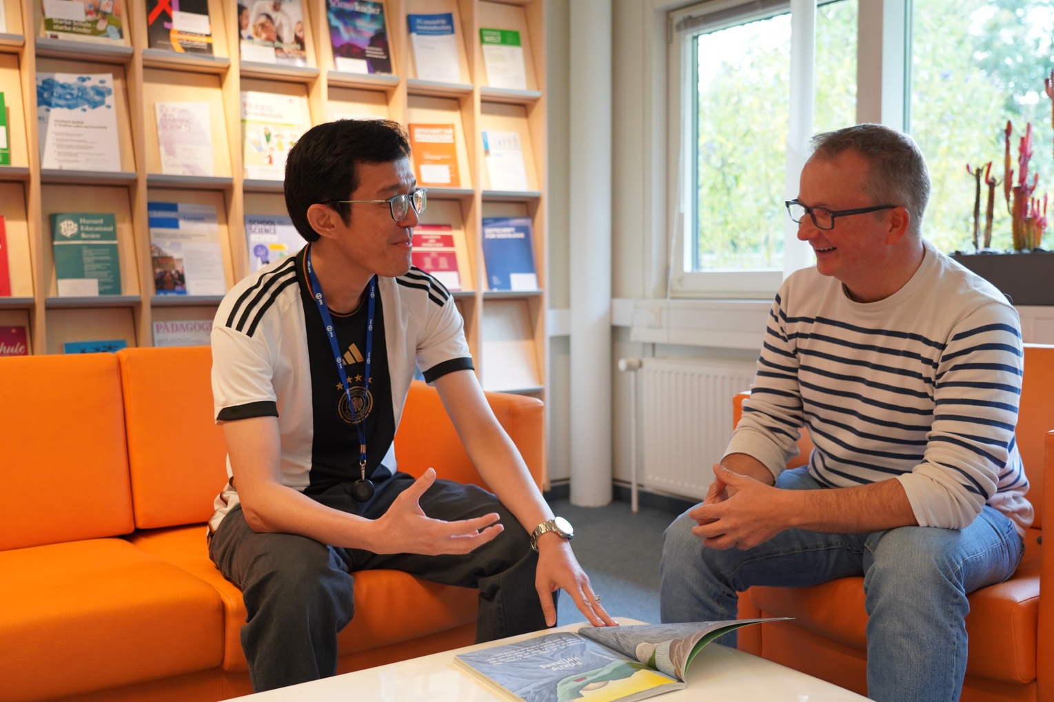 Syamil Ahmad Shakir with Stefan Petersen, IPN employee and head of the national selection competition for the IPhO.
